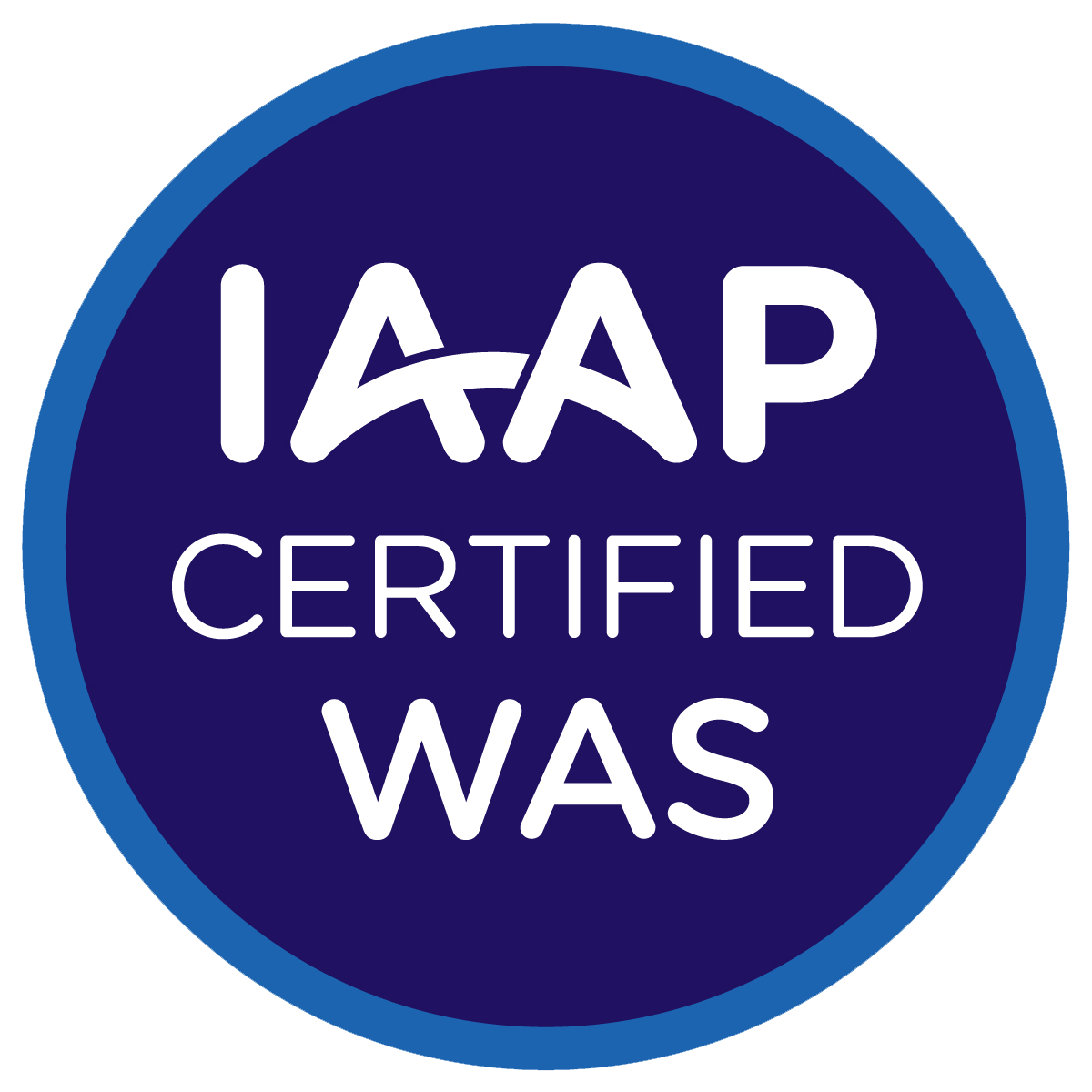 A badge with the text IAAP Certified WAS